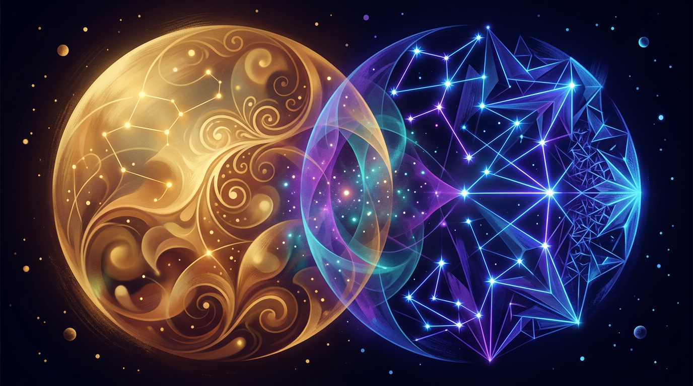 Contraste visual entre astrologia ocidental tropical e astrologia védica sideral Jyotish